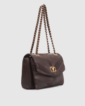 Valentino Коричневая кожаная сумка Djuna 9W2B0T55TIE