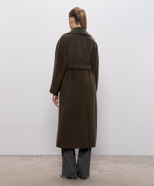 Max Mara Weekend Пальто TEMPERA на запах кольору хакі з вовною альпаки WKDTEMPERA зображення 4
