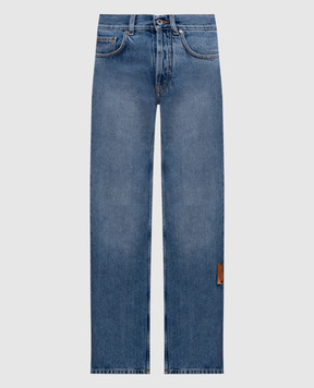 Off-White Синие джинсы с эффектом потертости 2YA069S26DEN002