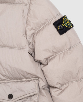 Stone Island Дитячий сірий пуховик з патчем логотипа L2S164100012S0A2314