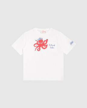 MC2 SAINT BARTH Дитяча біла футболка Eddy з вишивкою логотипа EDD000101947L