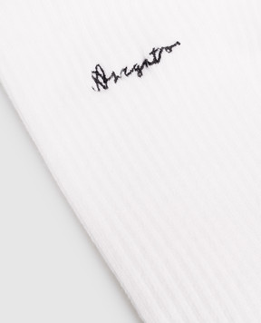 Axel Arigato Білі шкарпетки Doodle з вишивкою логотипа X3958001