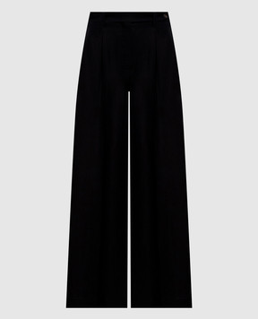 Brunello Cucinelli Чорні штани з льоном MH126P9138