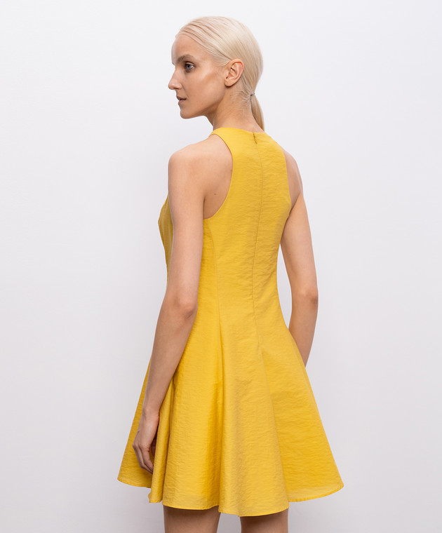 Brunello Cucinelli Желтое платье мини с эффектом жатки MPF79A5501 изображение 4