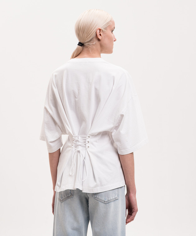 AGOLDE Белая футболка Ellery со шнуровкой A74271521 изображение 4