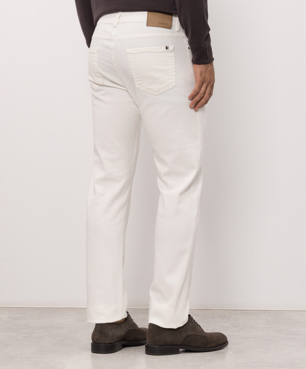 Canali Білі джинси з патчем логотипа PD0163791719 зображення 4