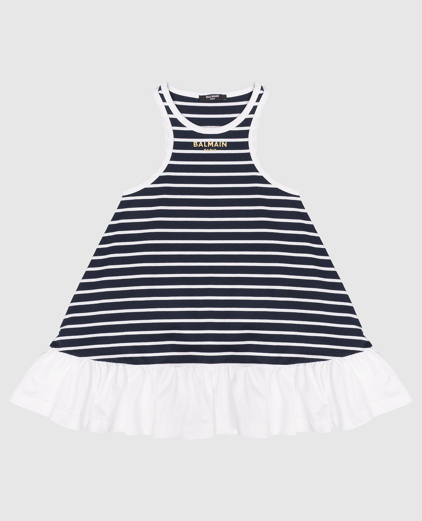 

Детское синее платье в полоску, Синий, Платья Миди