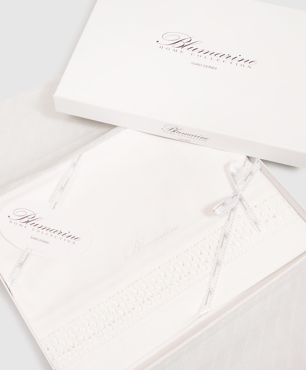 Blumarine Home Білий ранер з вишивкою логотипа W0000250028 зображення 2