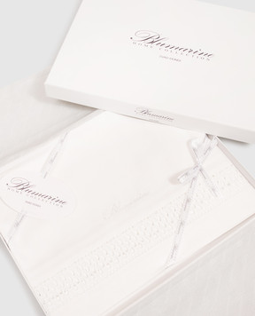 Blumarine Home Білий ранер з вишивкою логотипа W0000250028