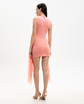 David Koma Рожева сукня міні з аплікаціями RE26DK46D