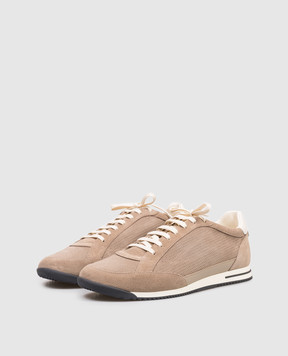 Brunello Cucinelli Коричневые замшевые кроссовки MZUQHGA348