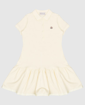 Moncler ENFANT Житкое желтое платье-поло L19548I000148496F