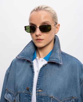 Off-White Золотисті сонцезахисні окуляри Allen з фактурною емблемою Arrow OW1027765560