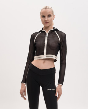 Palm Angels Черная спортивная куртка из сетки PWAD07ES26FAB001