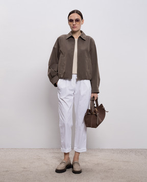 Peserico Білі штани з патчем A04987T2302481