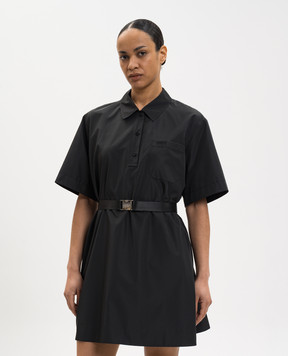 Juun.j Чорна сукня-поло міні з поясом JW6271W035