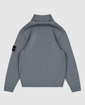 Stone Island Дитячий сірий светр з патчем логотипа K2S165100018S01A268