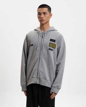 Maison Margiela MM6 Сіра спортивна куртка з нашивками SH0HG0007M25025