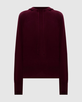 Allude Бордовые худи из шерсти и кашемира 25517701