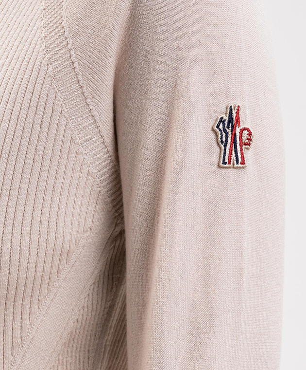 Moncler Grenoble Бежевый гольф из шерсти L20989F00007M1122 изображение 5