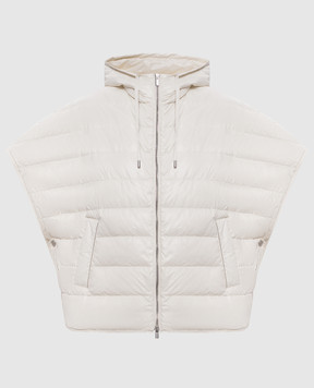 Peserico Білий пуховий жилет з ланцюжком моніль A2411702200