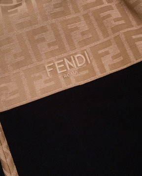 Fendi Дитяча чорна спортивна куртка з візерунком монограми JUH1065V0