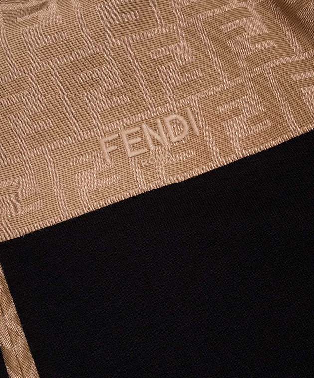 Fendi Дитяча чорна спортивна куртка з візерунком монограми JUH1065V0 зображення 3