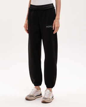 Moncler Черные джоггеры с логотипом L20938H0000389AZY