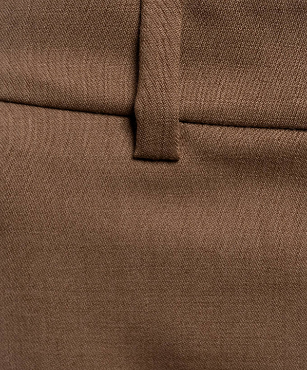 Peserico Коричневые брюки с шерстью P0453702660 изображение 5