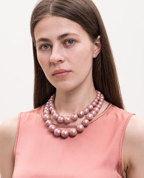 Dolman Bijoux Розовые двухслойные бусы 75181