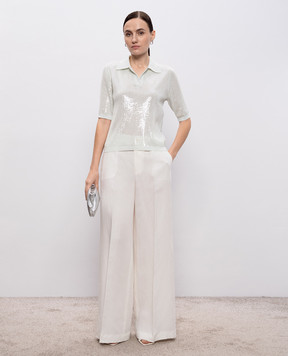 Twinset Зелене поло з паєтками 261TP3300