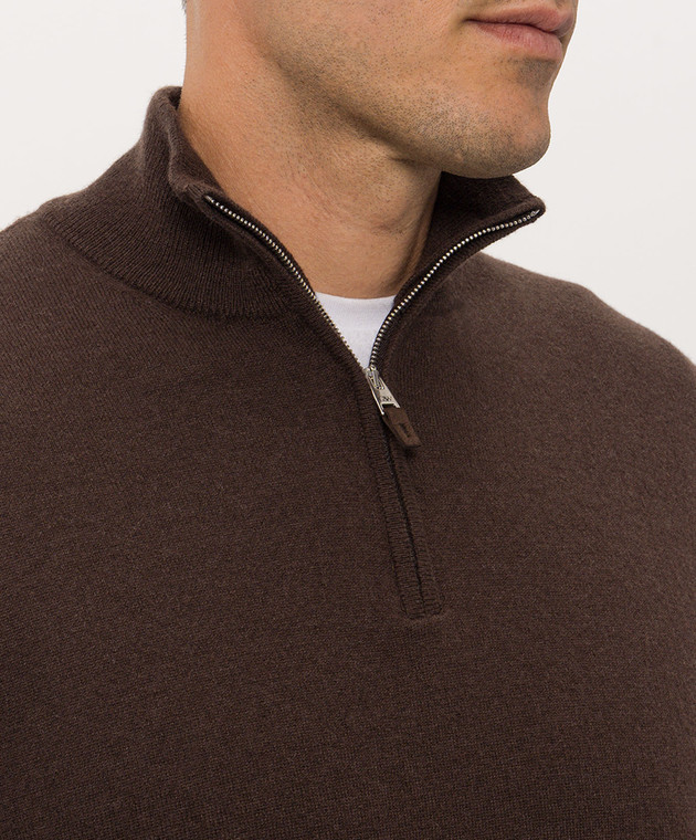 Cashmere&Whiskey Коричневий джемпер з кашеміру MU866A1312525R зображення 5