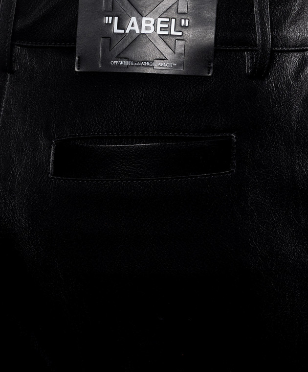 Off-White Черные брюки с фигурными вырезами 2FH00110B изображение 5