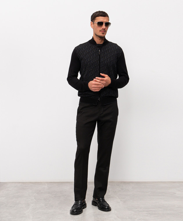 Cashmere&Whiskey Черная футболка из хлопка 51502 изображение 2