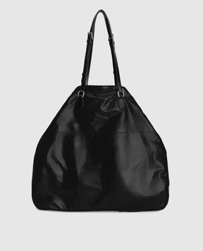 Dolce&Gabbana Черная кожаная сумка-трансформер с логотипом BM2117AU996