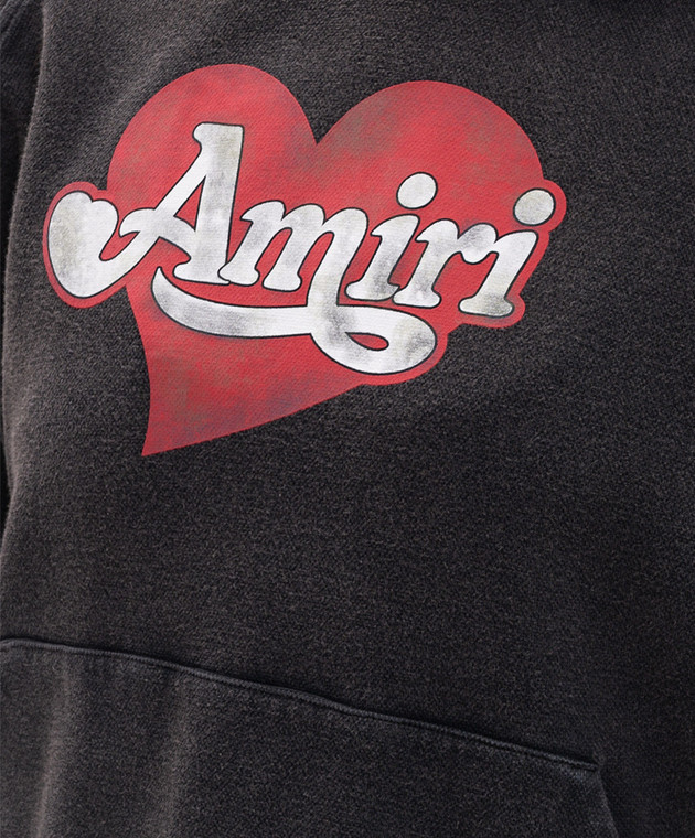 AMIRI Серые худи с принтом логотипа AW426JR020 изображение 5