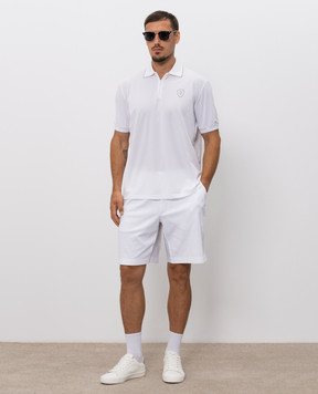 Brunello Cucinelli Білі шорти з контрастною емблемою ML8243390T