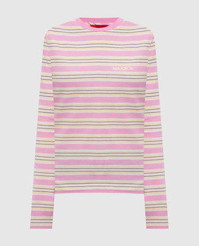 Max & Co Рожевий лонгслів MEDUSA в смужку MCOMEDUSA