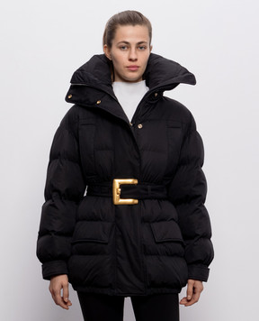 Balmain Черная куртка с поясом HF1TQ040XK09