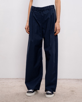 Brunello Cucinelli Синие брюки с цепочкой мониль ML140P9225