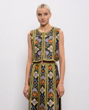 Alemais Зелений топ Oasira з розрізами 6490T