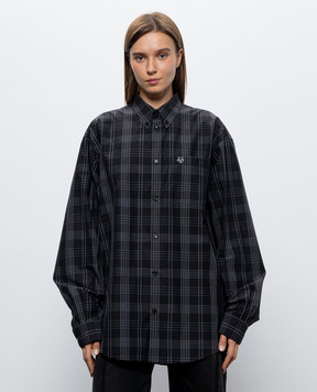 Vetements Чорна сорочка в клітинку MH27SH059BCw