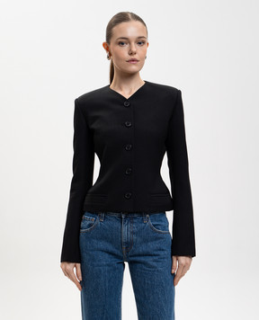 Khaite Черный жакет Nara из шерсти 6215527