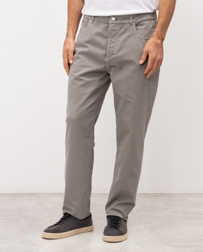 Brunello Cucinelli Сірі штани з логотипом M252DF1010