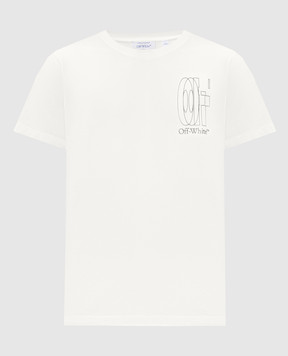 Off-White Зеленая футболка с принтом эмблемы Double Arrow 44MAA027S26J003