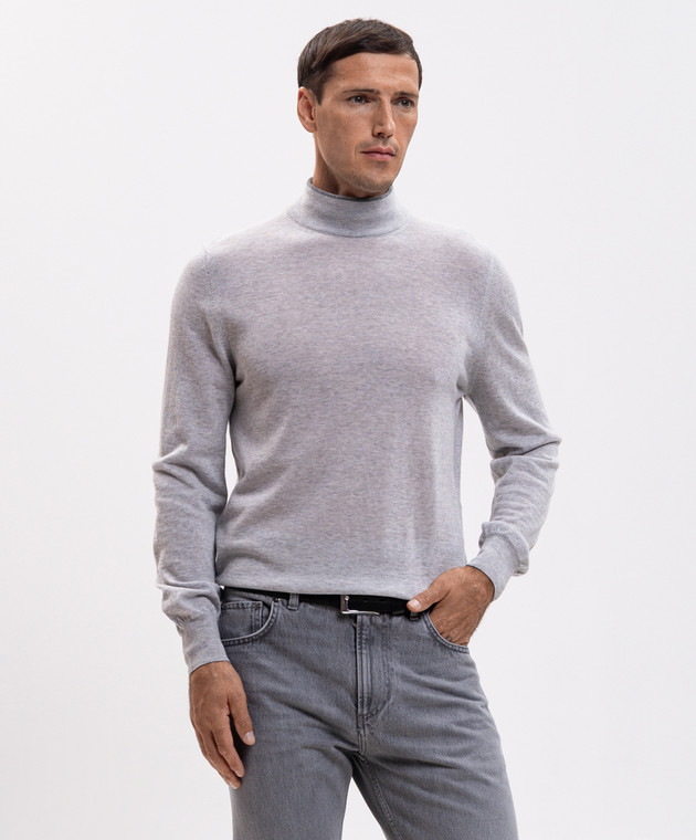 Canali Сірий гольф з вовни MK02481C0002 зображення 3