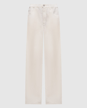 Brunello Cucinelli Білі джинси з льоном ML996P4053