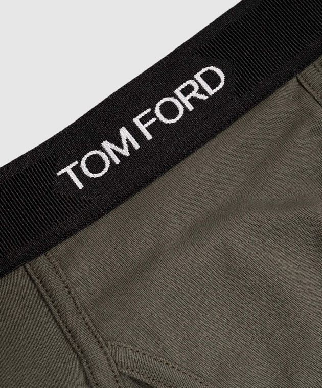 Tom Ford Кролики цвета хаки с узором логотипа T4LC31040 изображение 3