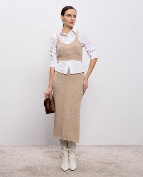 Peserico Бежева спідниця міді з вовною E95018F0509207