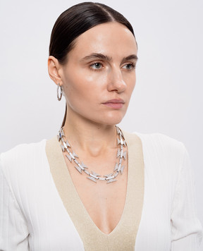 Darkai Сріблясте кольє Razor Wire DICO0099